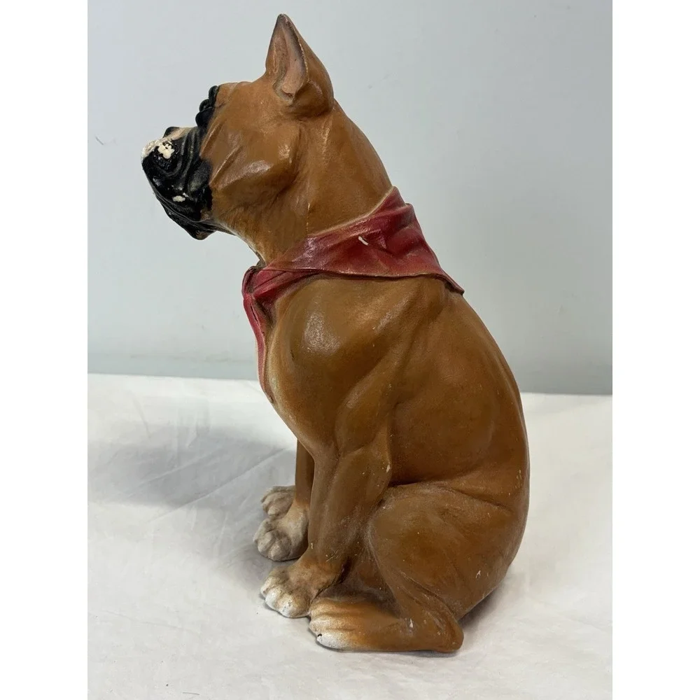 Vtg Resin Boxer Dog Figure 1999 10